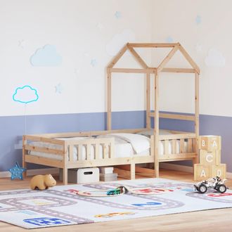 vidaXL Vidaxl - Estructura De Cama Con Techo Madera Maciza De Pino 100x200 Cm