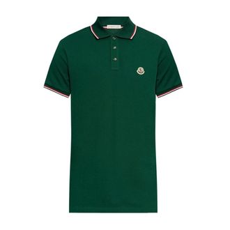 Moncler Classic Archive Logo Polo Shirt - male - Moncler - Polo Shirts - Green - S - Tops