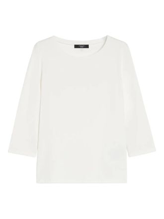 Max Mara T-shirt Multia con maniche a 3/4 - Bianco