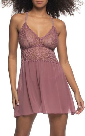 Felina Renee Racerback Chemise and G-String Panties in Renaissance Rose at Nordstrom, Size X-Large