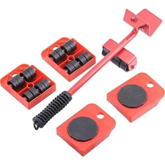OEM Kit Para Mover Muebles Pesados F&aacute;cilmente, Transportador De Muebles Con Ruedas, Kit Para Mover Muebles, 1 Barra De Elevaci&oacute;n Y 4 Ruedas [21]