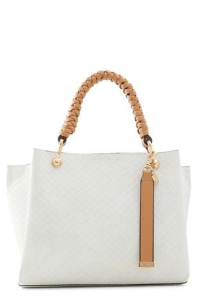Aldo Gloadithh Faux Leather Tote in Bone at Nordstrom
