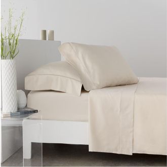 COTTON ARTEAN Juego de sábanas satén algodón egipcio 300 beige 240x260 Cama 150