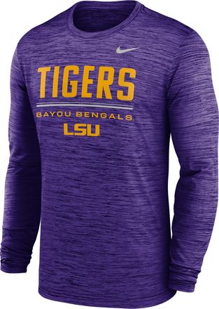 Nike LSU Sideline Velocity Nike Mens Dri-FIT College T-Shirt in Purple | 02EQ51LLSN-FG7