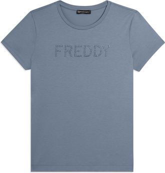 Freddy T-shirt manica corta con logo FREDDY in strass