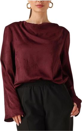 Y.A.S Yasnimbo Ls Top - Dames - Blouses - Rood - L - Polyester - Overhemden