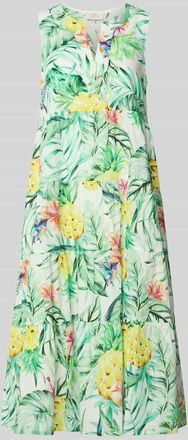 robe l&eacute;g&egrave;re Midikleid mit floralem Allover-Print in Gruen, Gr&ouml;&szlig;e 34