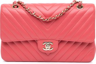 Chanel Pre-owned Womens Classic Flap Quilted Bag - Light Pink Leather - One Size