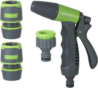 Trade Shop Trade Shop - Kit Irrigazione Con Pistola Raccordi Presa Rubinetto Con Rivestimento Soft Touch
