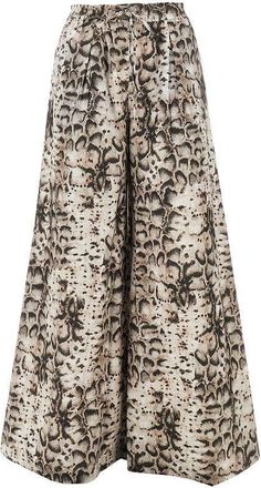 Pinko Animalier muslin wide pants Woman XS