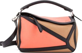 Loewe Borsa a tracolla Puzzle piccola in pelle - Marrone