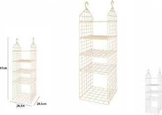 Trade Shop Trade Shop - Organizer Per Armadi 5 Ripiani Con Ganci Grucce Salvaspazio 97 X 29 X 29cm 70947