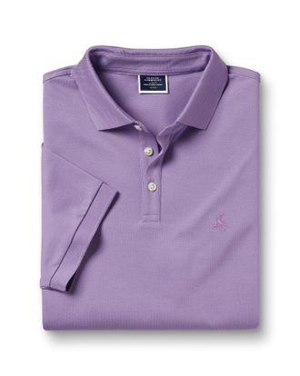 CHARLES TYRWHITT Pique Cotton Polo - Lilac Purple Size XXXL by Charles Tyrwhitt