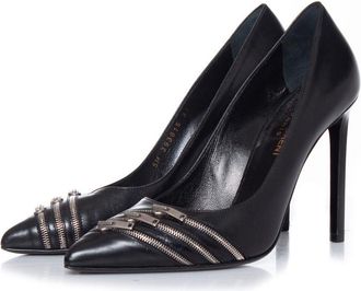 Saint Laurent Saint Laurent Zwarte leren pumps met rits