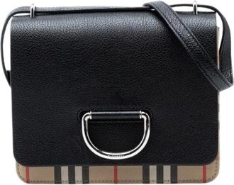 Burberry Pre-owned Cross Body Bags, female, Black, Size: ONE SIZE Pre-owned Canvas Crossbody Bag