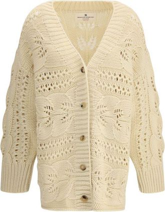Ermanno Scervino Perforated cashmere Womens Cardigan