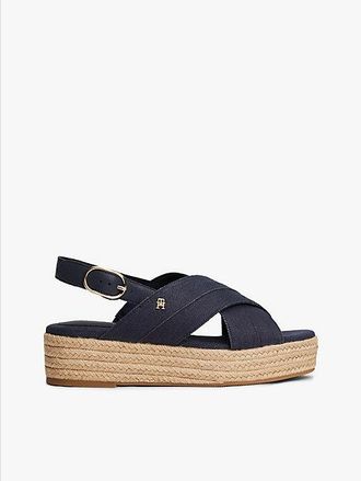 Tommy Hilfiger Sandalias de plataforma estilo alpargata
