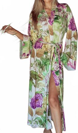 Kilo Brava Maxi Robe With Pockets In Spring Garden