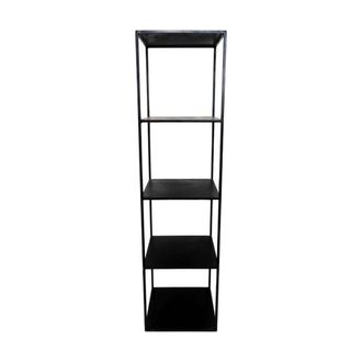 Decoclico Estanter&iacute;a columna de metal negro mate h140 cm