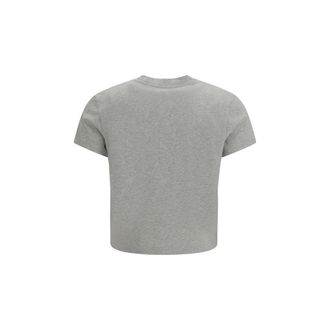 Alexander Wang Logo-Print Cotton T-Shirt - Gray