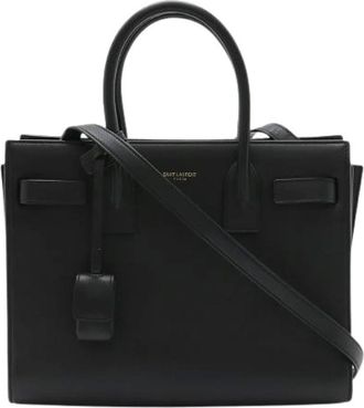 Saint Laurent Pre-owned Handbags, female, Black, Size: ONE SIZE Pre-owned Sac de Jour Baby leather 2way bag