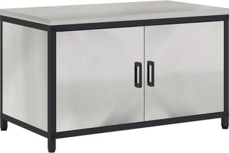 vidaXL Vidaxl - Kitchen Storage Cabinet with Shelf Silver Stainless steel