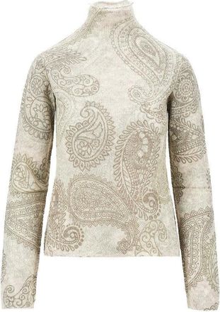 Emporio Armani Knitted sweater with Paisley print Woman S