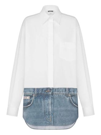 Moschino layered-design long-sleeve shirt - White
