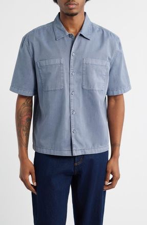 BP. Short Sleeve Mechanic Shirt in Grey Folkstone at Nordstrom, Size Xx-Large