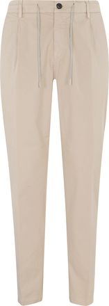 Eleventy Beige Drawstring Elasticated Waist Cotton Jogger Pants