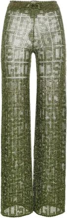 GCDS Monogram Macram&eacute; Broek - Dames - Wijde Broeken - Veelkleurig - XS - Broeken