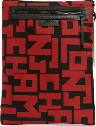 Longchamp Le Pliage Flat Crossbody Bag in Black/brick at Nordstrom Rack