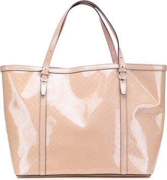 Gucci Pre-owned Womens Sukey Tote Gg Monogram - Peach Leather - One Size