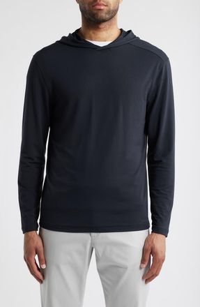 Mizzen+Main Knox Long Sleeve Hooded T-Shirt in Black at Nordstrom, Size Xx-Large