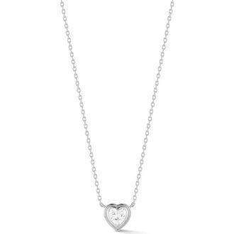 Glaze Jewelry Heart Cut Cubic Zirconia Pendant Necklace in Silver at Nordstrom Rack