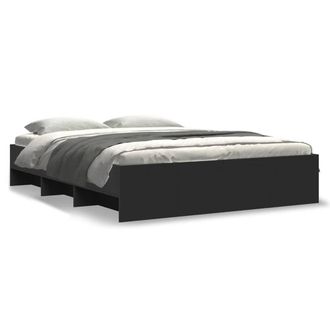 Berkfield Home Bed Frame without Mattress Black 150x200 cm King Size Engineered Wood