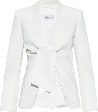 Max Mara Blazer con fiocco - Bianco
