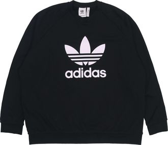 adidas Mens adidas originals Tresoil Crew Large Logo Sports Pullover Round Neck Black H06651