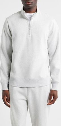 Zella Vital Fleece Quarter Zip Pullover in Grey Fog Heather at Nordstrom, Size Xx-Large