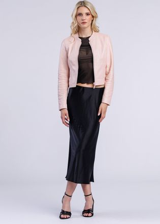 Freaky Nation Lederjacke FREAKY NATION Lederjacke-FN, Damen, Gr. M (38), rosa, Oberstoff: 100% Leder; Futter: 100% Baumwolle, normal, Jacken Lederjacke