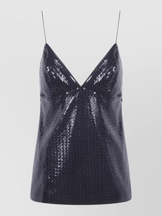 Alberta Ferretti sequin jersey top