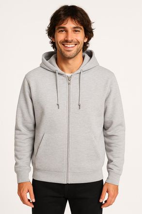 Only & Sons Kapuzensweatshirt ONLY & SONS ONSCHASE REG ZIP HOOD OTL, Herren, Gr. XXL, grau (light grau melange), angeraute Sweatware, Obermaterial: 52% Baumwolle,