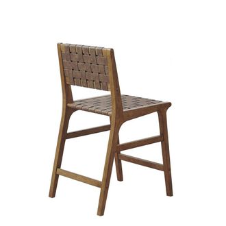 Ink + Ivy Faux Leather Woven Counter Stool 24H