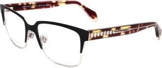 Alexander McQueen Alexander McQueen, Glasses, female, Multicolor, Size: ONE SIZE Bicolor Metal Frame Glasses for Women