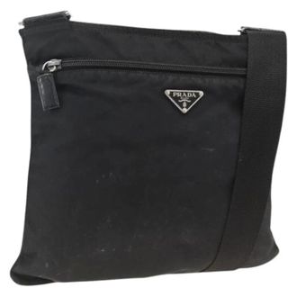 Prada Pre-owned Vintage Nylon Shoulder Bag - Dames - Pre-owned - Zwart - Maat: ONE Size Nylon