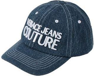 Versace Embroidered Denim Baseball Cap with Adjustable Fastening in Blue