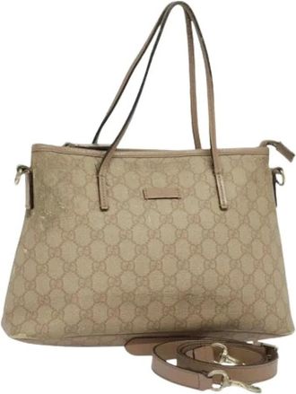 Gucci Pre-owned Tote Bags, female, Beige, Size: ONE SIZE Pre-owned Vintage Tote Bag