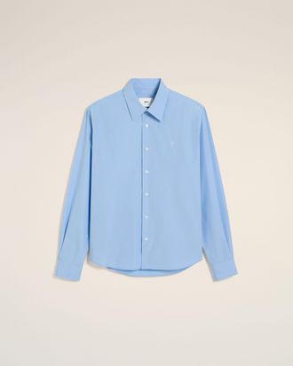 Ami Blue Cotton Ami de Coeur Classic Shirt White - 36 - for Men
