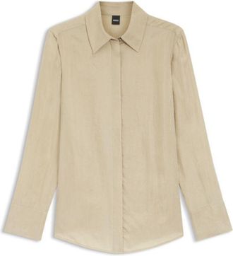 BOSS Regular-fit blouse with concealed closure