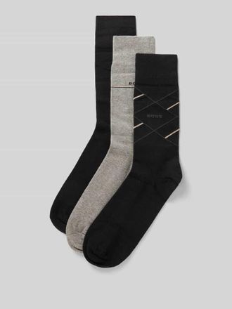 HUGO BOSS Socken aus Baumwoll-Mix im 3er-Pack mit Geschenkbox in Black, Gr&ouml;&szlig;e 40-46